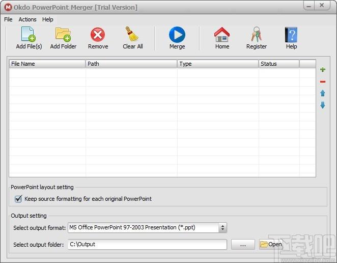 Okdo PowerPoint Merger下载,PPT文件合并工具,PPT文件合并