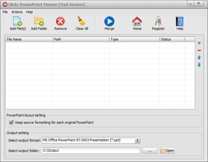 Okdo PowerPoint Merger下载,PPT文件合并工具,PPT文件合并